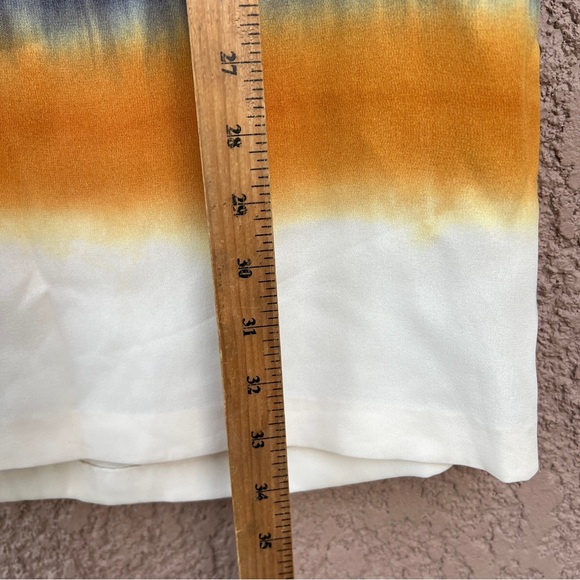 NWT ALC 100% Silk Deep V-Neck Mini Shift Women's Dress 2 Black Orange Luxe Chic - Picture 11 of 11